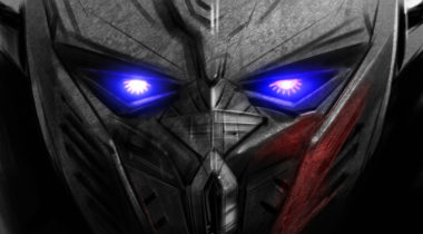A close up of the face of a robot